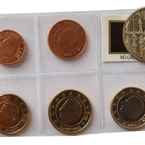 Belgien 3,88 Euro Kursmünzensatz 2005 lose Bankfrisch mit Medaille Super-Preis