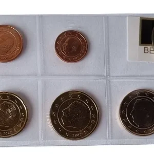 Kostenfreie Lieferung Belgien 3,88 Euro Kursmünzensatz 2007 lose Bankfrisch mit Medaille