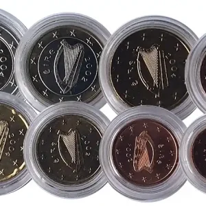 Irland 3,88 Euro Kursmünzensatz 1 Cent bis 2 Euro Bankfrisch in Münzkapseln Sonderangebot