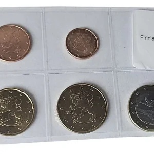 Sichere Zahlung Finnland 3,88 Euro Kursmünzensatz 2008 lose Bankfrisch
