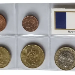 Abverkauf Frankreich 3,88 Euro Kursmünzensatz 1999 lose Bankfrisch