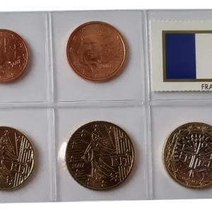 Frankreich 3,88 Euro Kursmünzensatz 2007 lose Bankfrisch Geprüft