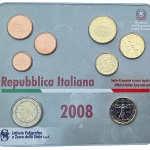 Markenprodukt Italien 3,88 Euro Kursmünzensatz 2008 Bankfrisch im Blister