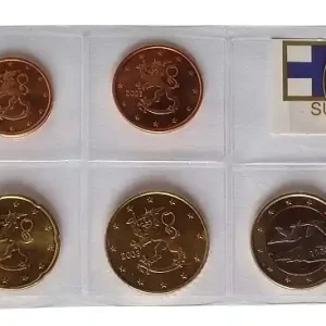 Finnland 3,88 Euro Kursmünzensatz 2003 lose Bankfrisch mit Medaille Sichere Zahlung