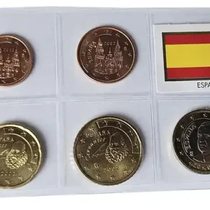 Premium Spanien 3,88 Euro Kursmünzensatz 2002 lose Bankfrisch