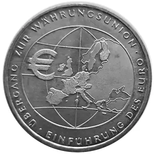 BRD: 10 Euro Silber - Gedenkmünze Währungsunion 2002 Neu