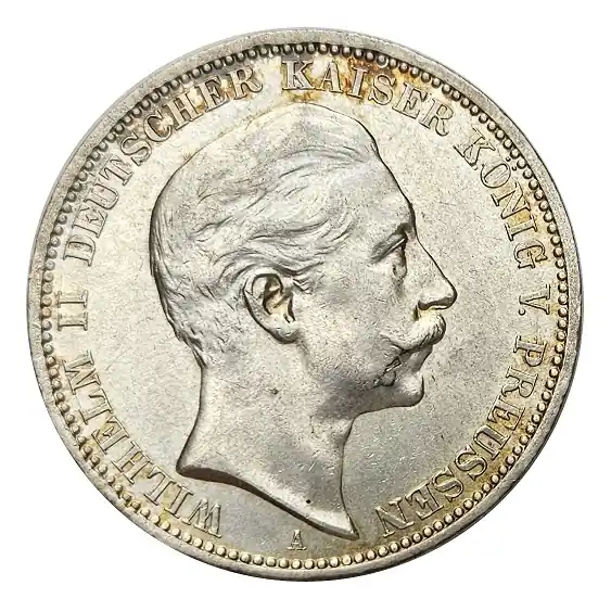 Deutsches Kaiserreich 3 Mark Silber Wilhelm II König von Preussen 1908 A Preisreduziert