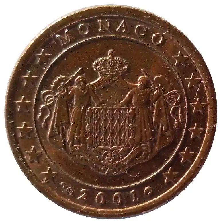 Monaco 5 Cent Münze 2001 Bankfrisch Sale