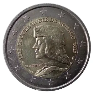 Top-Seller Monaco 2 Euro Gedenkmünze Lucien I. 500 Jahre Unabhängigkeit 2012 Bankfrisch in Münzkapsel