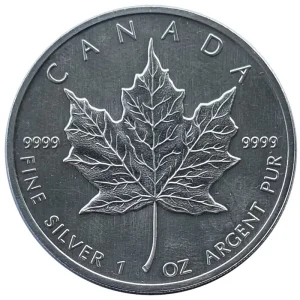 Mega-Angebot 1 Oz Silber Maple Leaf 1988 Kanada 5 Dollars Anlagemünze