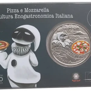 Italien 5 Euro Pizza 2020 in Coincard - Italiens Küchen - und Weinkultur Direktkauf
