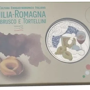Italien 5 Euro Lambrusco & Tortellini 2021 in Coincard - Italiens Küchen- und Weinkultur Meistverkauft