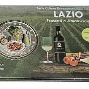 Italien 5 Euro Lazio - Frascati e Amatriciana 2023 in Coincard - Italiens Küchen - und Weinkultur Saisonangebot