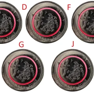 Geld-Zurück-Garantie Sonderaktion! BRD: 5 x 5 Euro Tropische Zone 2017 ADFGJ Stempelglanz