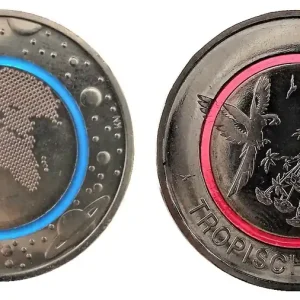 BRD: 5 Euro Bimetall Blauer Planet Erde 2016 u. 5 Euro Tropische Zone 2017 Ausverkauf