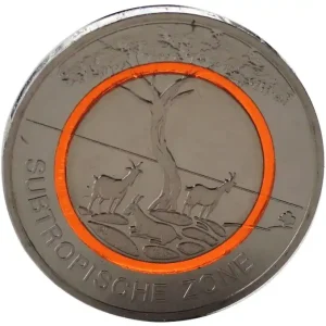 BRD: 5 Euro Bimetall Subtropische Zone D mit Polymer - Ring 2018 Jetzt Bestellen