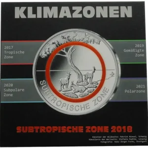 BRD: 5 x 5 Euro Subtropische Zone 2018 ADFGJ Stempelglanz im Blister Saisonangebot