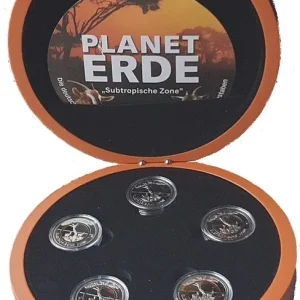 BRD: 5 x 5 Euro Subtropische Zone ADFGJ 2018 PP Spiegelglanz in LED - Kassette Preisreduziert