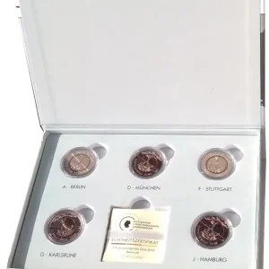 BRD: 5 x 5 Euro Subtropische Zone ADFGJ 2018 Stempelglanz in LED - Kassette Letzte Chance