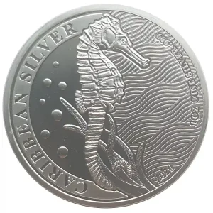 Meistverkauft 1 Oz Silber Seepferdchen 2020 - Anlagemünze aus Barbados