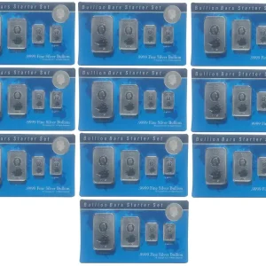 Echt 10er Sparpaket: Silberbarren - Münzbarren Cook Inseln Bounty 85 gr Silber Starter Set im Blister