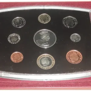Top-Angebot Großbritannien 8,88 £ Kursmünzensatz zum 50. Regierungsjubiläum Elisabeth II 2002 Proof