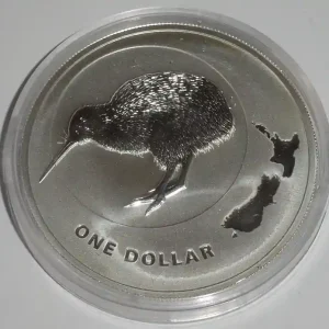 Neuheit Neuseeland 1 Oz Silber Kiwi 2009 St Münzkapsel