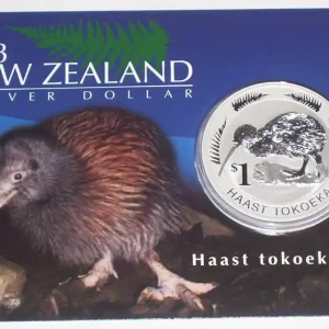 Markenware Neuseeland 1 Oz Silber Kiwi 2008 St im Blister