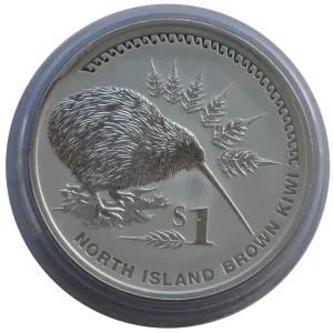 Kostenloser Versand Neuseeland 1 Oz Silber Kiwi 2006 St Münzkapsel