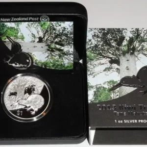 Echt Neuseeland 1 Oz Silber Silber Kiwi 2013 PP Etui