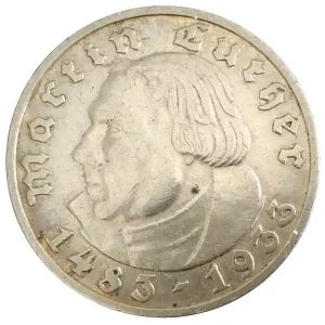 Deutsches Reich 5 Reichsmark Silber Martin Luther 1933 A Kracherpreis