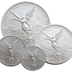 Kostenfreie Lieferung Mexico Libertad Siegesgöttin 1/2 Oz, 1/4 Oz, 1/10 Oz u. 1/20 Oz Silber 2018