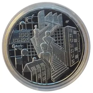 Mengenrabatt 20 Euro Silber Gedenkmünze Deutschland Bauhaus 2019 in Münzkapsel 925/1000 Silber