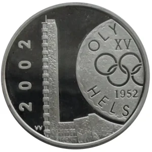Finnland 10 Euro Silbermünze Olympiade in Helsinki 2002 Polierte Platte Sonderangebot