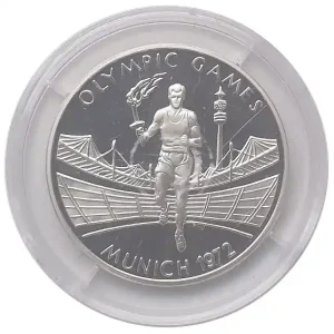 Großhandel Zambia 500 Kwacha Silbermünze 2002 Fackelläufer Olympiade München 1972 Polierte Platte