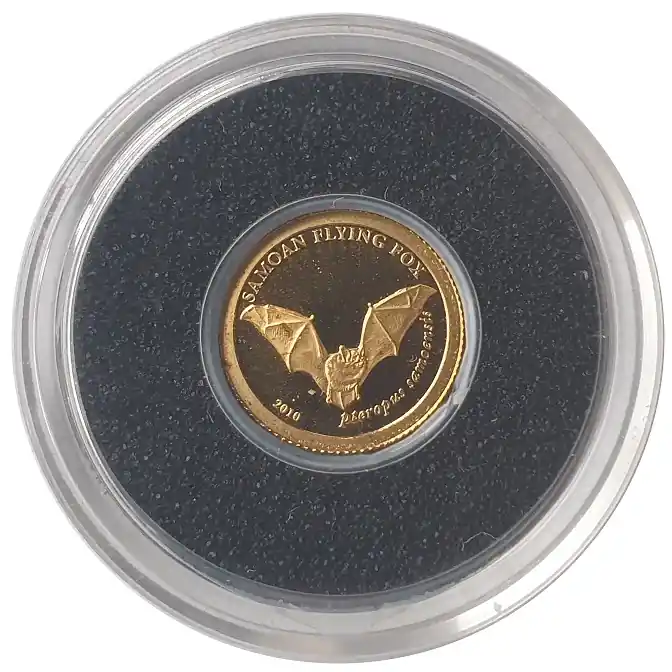 Im Trend Samoa 0,5 gr Gold Fledermaus Goldmünze 2010 Polierte Platte