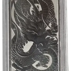 Meistverkauft Australien 1 Oz Silberbarren Drache rechteckig - Rectangular 2021 Perth Mint