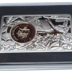 Hochwertig 5 Euro Tropische Zone F 2017 PP - Spiegelglanz im schweren Premium Barren 1162/2000
