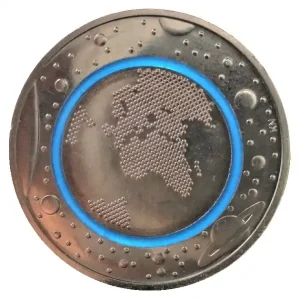 BRD: 5 Euro Bimetall Blauer Planet Erde G mit Polymer - Ring 2016 Finale Aktion