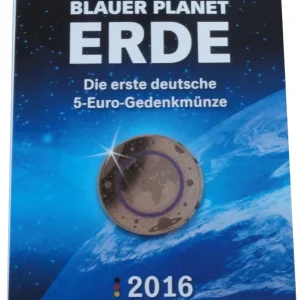 SONDERANGEBOT ! MDM Blister mit 5 x 5 Euro Blauer Planet Erde 2016 ADFGJ Stempelglanz Markenprodukt