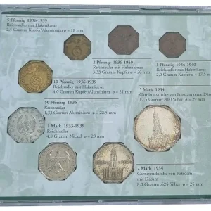 Begrenztes Angebot Deutsches Reich 1 Pfennig bis 5 Reichsmark Silber - Die Münzen des dritten Reiches