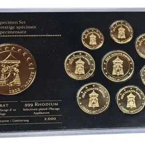 Vatikan Sede Vacante Probeprägungen Prestige Specimen Satz im Plexiglasetui Garantierte Lieferung