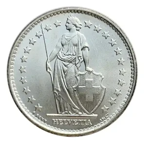 Schweiz 2 Franken Silbermünze 10 gr 835/1000 Silber Neuheit