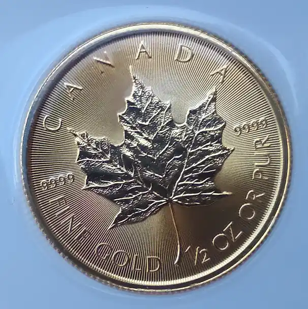 Exklusiv Kanada 20 Dollars Goldmünze Maple Leaf 1/2 Oz Gold 2021