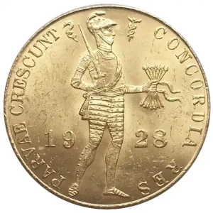 1 Dukat - Goldmünze Niederlande 1928 Golddukat Handelsdukat - Utrecht Schnäppchen