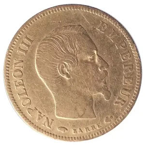 Direktkauf Frankreich 10 Francs Goldmünze Napoleon 1857