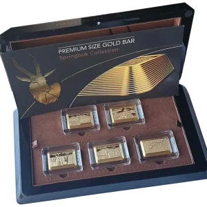 Fiji 5 x 1 gr Goldbarren Kollektion Springbock 2017 Premium Size Gold Bar Abverkauf