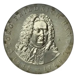 Sale DDR: 20 Mark Silber Gedenkmünze 300. Geburtstag von Georg Friedrich Händel 1984