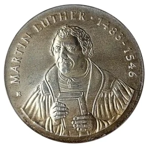 Preiswert DDR: 20 Mark Silber Gedenkmünze 500. Geburtstag von Martin Luther 1983
