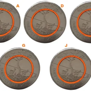 Angebot BRD: 5 x 5 Euro Subtropische Zone 2018 ADFGJ Stempelglanz